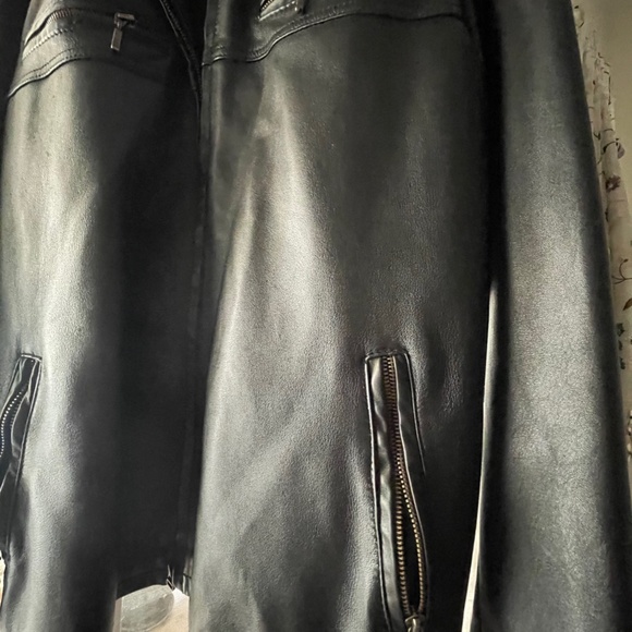 Leather men's jacket size L - Picture 4 of 6